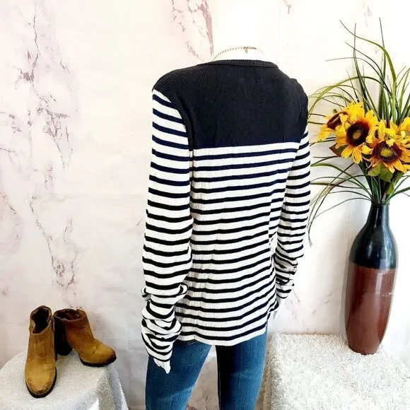 J. Crew pullover stripe knit sweater - Picture 5 of 7